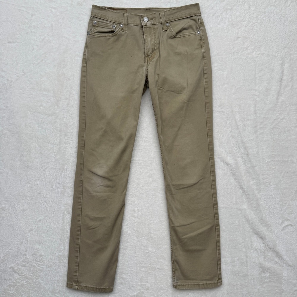 Levis 511 Slim Fit Pants Mens 28 Tan Khaki Cotton Twill Chinos